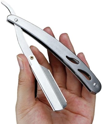 ycs Barber Stainless Steel Straight Edge Barber Razor Folding Shaving Shaver for Men