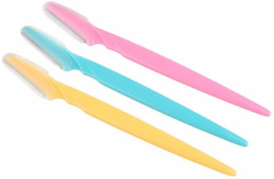 Gugzy Women Stainless Steel Eyebrow Tool I Safety Cutter I Razor | Eyebrow Shaper, Men & Women(Pack of 3)