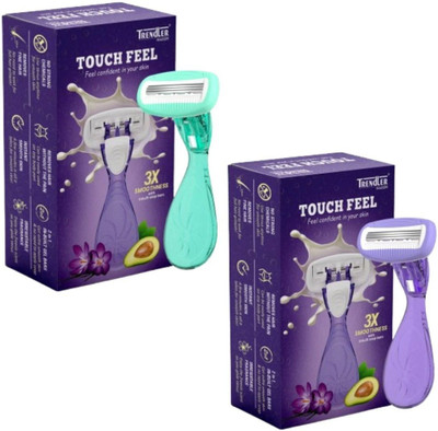 TRENDLER Touch Feel Hair Remover| Women Body Razor| Pack of 2, Women(Pack of 2)