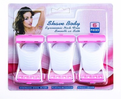 Mobonfashion BEST Woman Shave Body Stainless Steel Disposable Razor(Pack of 3)