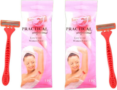 PRACTICAL Women Arm & Body Razor – Smooth Shave for Delicate Skin – Pack of 2, Women(Pack of 2)