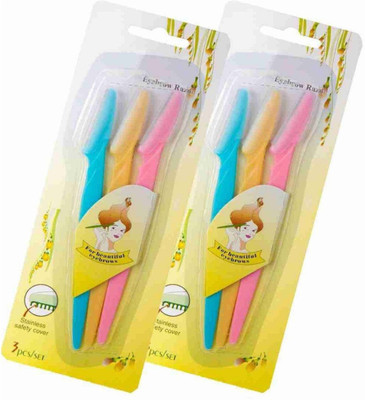 SHIVAAM ENTERPRISE Eyebrow Razor, Facial Dermaplane Razors Shaver with Precision Cover for Women, Women(Pack of 6)