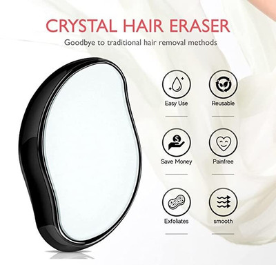 myxes Magic Crystal Hair Remover Eraser Painless Removal Exfoliator Tool M1, Men & Women