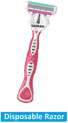 Sauran Pack of 4 Shaving Razor Disposable Razor SRB22, Women(Pack of 4)
