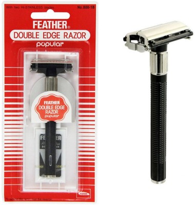 Feather Double Edge Razor Popular With 2 Blades- Made In Japan