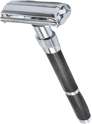 UBRONIK Superior Butterfly Open Razor with Long Handle & Double Edge Safety Blades, Men