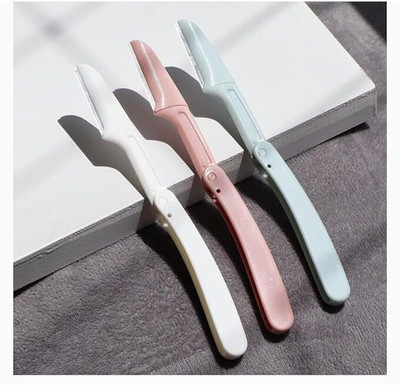 EXWLZA Folding Eyebrow Razor Steel Blade Foldable & Reusable, Women(Pack of 3)