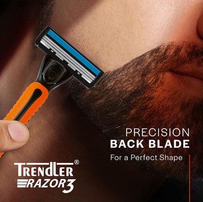 TRENDLER 3 Blade Shaving Razor + 4 Cartridge Safety Razor For Men, Men