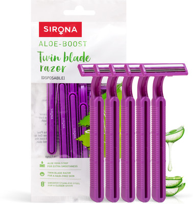 SIRONA Aloe-Boost Twin Blade, Women(Pack of 5)