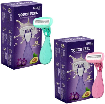 TRENDLER Touch Feel Hair Removal, 2 Women Razors, Women(Pack of 2)
