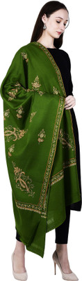 swi stylish Wool Embroidered Women Shawl(Multicolor)