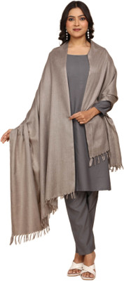 stylescope Pashmina Solid Men, Women Shawl(Black)