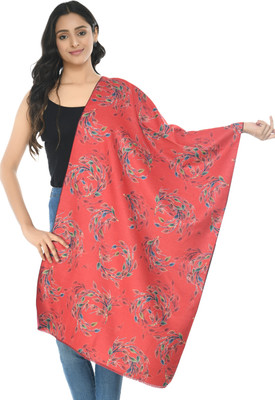 manra Wool Woven Women Shawl(Red)