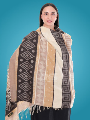 Daily Needs Shop Pashmina Self Design Women Shawl(Brown)