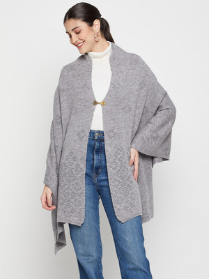 CANTABIL Acrylic Self Design Women Shawl(Grey)