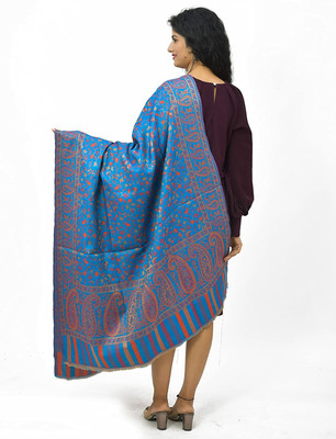WEAVER VILLAS Wool Self Design Women Shawl(Multicolor)