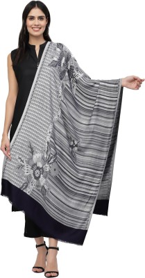 Anekaant Modal Self Design Women Shawl(Blue, White)