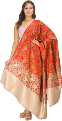 Life and style Wool Printed Women Shawl(Red)