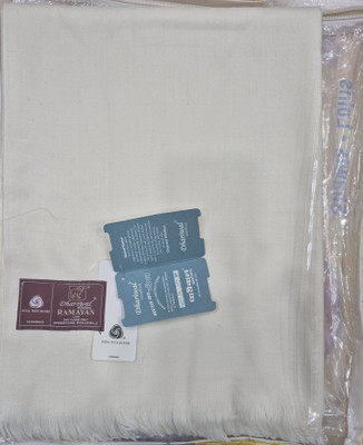 Dhariwal Wool Striped Men Shawl(White)