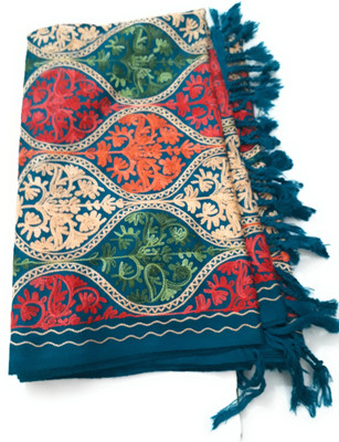 KASHMIRI TREND Wool Self Design Men Shawl(Blue)