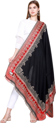 Sudako Acrylic Printed Women Shawl(Black)