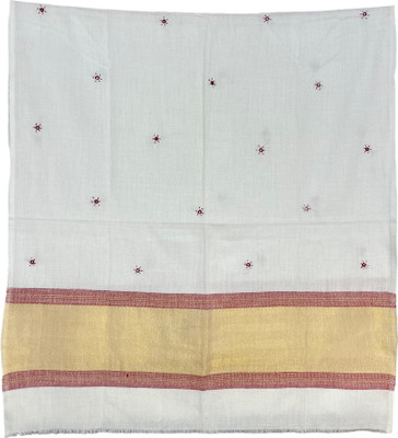 TAVAN Wool Self Design Women, Men Shawl(White)