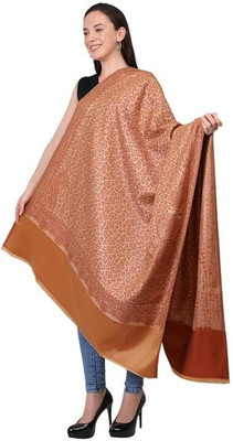 Braid N Cord Polyester Wool Blend Applique Women Shawl(Yellow)