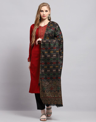 MONTE CARLO Wool Self Design Women Shawl(Multicolor)