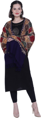 CHOUDHARYRETAILS Wool Embroidered Women Shawl(Multicolor)