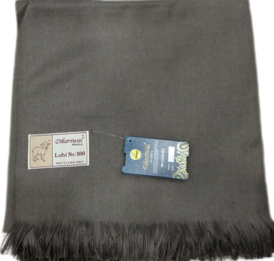 Dhariwal Wool Solid Men Shawl(Grey)