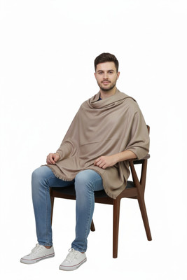 KAVIM Wool Solid Men Shawl(Grey)