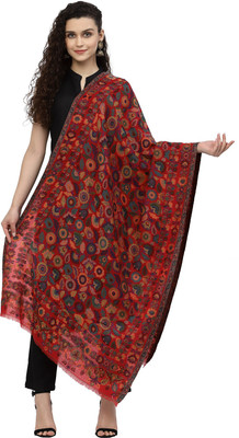 Anekaant Wool Self Design Women Shawl(Multicolor)