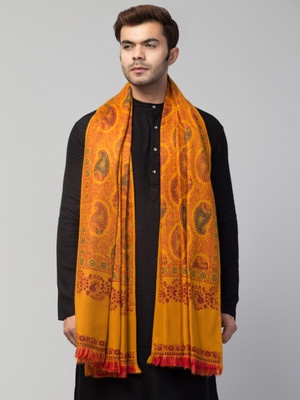 Tweedle Wool Woven Men Shawl(Multicolor)