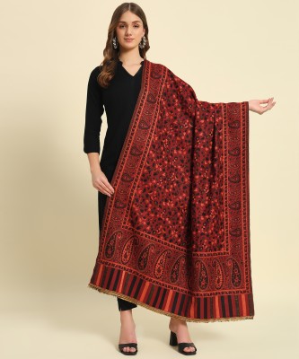 HEMLOCK Wool Self Design Women Shawl(Multicolor)