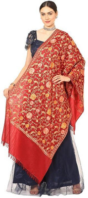 CHOUDHARYRETAILS Pashmina Self Design Women Shawl(Red)