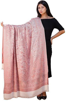 CHOUDHARYRETAILS Pashmina Self Design Women Shawl(White)