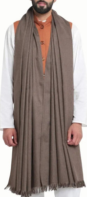 Oswaal Wool Solid Men Shawl(Brown)