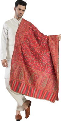 manra Wool Paisley Men Shawl(Red)