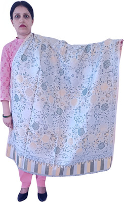 HouseOfCommon Acrylic, Wool Printed Women Shawl(Light Green)