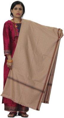 BE SWADESHI Wool Self Design Women Shawl(Beige)