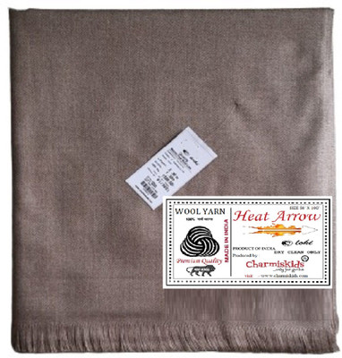 CHARMISKIDS Wool Solid Men Shawl(Brown)