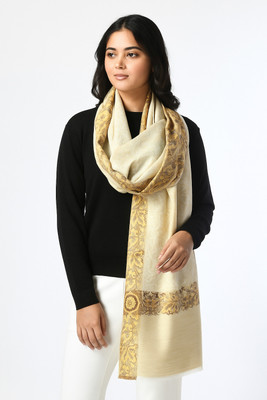 Life and style Wool Self Design Men Shawl(Beige)