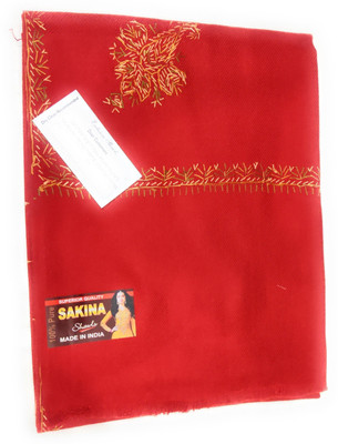 CHOUDHARYRETAILS Pashmina Embroidered Women Shawl(Red)