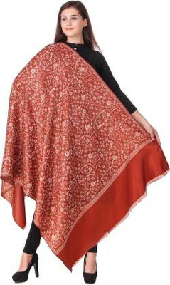 CHOUDHARYRETAILS Wool Printed Women Shawl(Red)