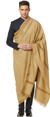 Vrinde Wool Solid Men Shawl(Beige)