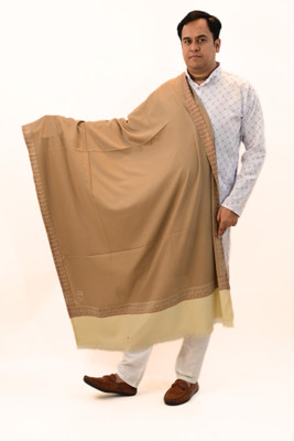 Sprha Wool Embellished Men, Women Shawl(Beige)