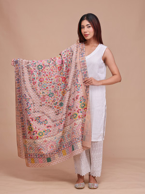 swi stylish Wool Woven Women Shawl(Multicolor)
