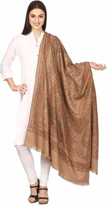 Royal-E-Kashmir Viscose Paisley Women Shawl(Beige)