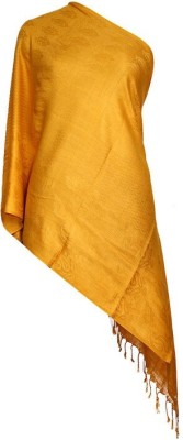 Vasaba Viscose Self Design Women Shawl(Yellow)