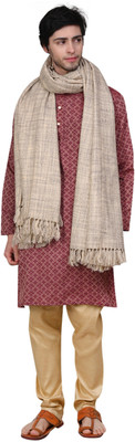 Cambik Wool Solid Men Shawl(Gold)